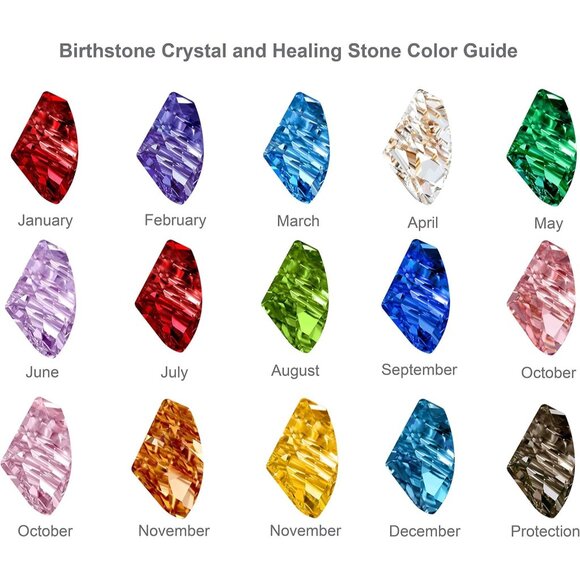 Women's Dark Green Leafael Wish Charm Birthstone Crystal Stud Earrings Jewellery - Picture 7 of 7